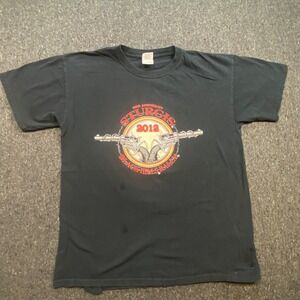 Gildan Biker Men L 2012 Sturgis Black Hills Rally 72nd Anniversary T-Shirt Black